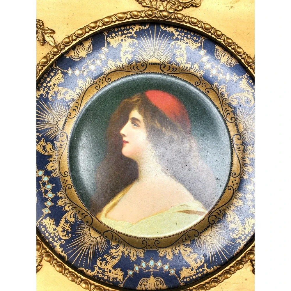1905 Vienna Art Plate Beautifully Framed French France